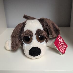 RUSS Dixie Dog Plush BNWT, 6" Plush With Big Eyes